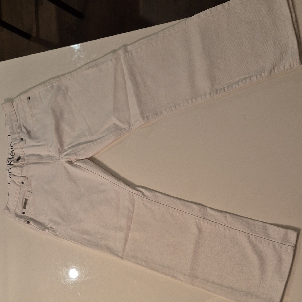 Calvin Klein Mens White Jeans